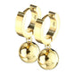 1 Paar Damen CREOLE Anhänger Kugel 8mm Ohrringe Ohrstecker Chirurgenstahl Gold Schwarz Roségold Silber Regenbogen 9mm