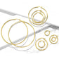 1 Paar Damen CREOLEN Ohrringe Ohrstecker Chirurgenstahl Gold 10 15 20 25 30 35 40 45 50 55 60 65 70 75 mm