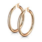 1 Paar Damen Creolen Ohrringe 5mm breit Ohrstecker Gold Roségold Silber