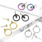 1 Paar Damen e Ring Ohrringe Ohrstecker Chirurgenstahl Multicolor