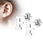 1 Paar Ohrstecker ALPHABET INITIALEN e Ohrringe Schmuck Set Edelstahl Silber Roségold