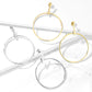 1 Paar Damen Ohrstecker Balken Anhänger Ring rund Ohrringe Chirurgenstahl Steckerverschluss Silber Gold