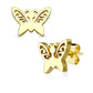 1 Paar Ohrringe Set Ohrstecker Edelstahl Chirurgenstahl Schmetterling gold silber