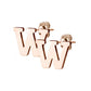 1 Paar Ohrstecker ALPHABET INITIALEN e Ohrringe Schmuck Set Edelstahl Silber Roségold