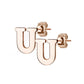 1 Paar Ohrstecker ALPHABET INITIALEN e Ohrringe Schmuck Set Edelstahl Silber Roségold