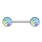 Brustwarzenpiercing Fisch-Schuppen Design Brustpiercing Nippelpiercing Edelstahl Silber Multicolor Stab 1,6mm 14mm