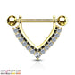 Brustwarzenpiercing Enamel Zirkonia Kranz Brustpiercing Nippelpiercing Chirurgenstahl Silber Gold Roségold Stab 1,6/14mm