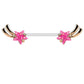 Brustwarzenpiercing Stern-SCHNUPPE Brustpiercing Intimpiercing Edelstahl Glitzer-Opal Silber Gold Roségold Stab 1,6mm 14mm