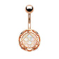 Bauchnabelpiercing Opal-Glitzer Fisch-Schuppen Design Nabelpiercing Chirurgenstahl Bananabell Gold Roségold Stab 1,6/10mm