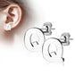 1 Paar Ohrstecker ALPHABET INITIALEN e Ohrringe Schmuck Set Edelstahl Silber Roségold