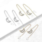 1 Paar Damen Ohrringe Durchzieher Kristall Pavé Clear Halbmond-Anhänger Ohrringe Ohrstecker Chirurgenstahl Silber Gold Roségold