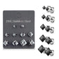 5 Paar Ohringe Eckiger Zirkonia 3mm 4mm 5mm 6mm 7mm Ohrringe Ohrstecker Chirurgenstahl Silber Gold Schwarz