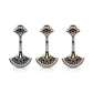 Bauchnabelpiercing Doppel Kristall Fächer Tribal Nabelpiercing Chirurgenstahl Bananabell Silber Gold Roségold Clear Stab 1,6/10mm