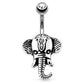 Bauchnabelpiercing 1,6mm 10mm Exotische Tiere Nabelpiercing Edelstahl Chirurgenstahl Bananabell Zirkonia Silber Gold Roségold
