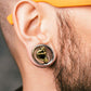 Ohrtunnel Goldene Kobra Silber 10-25mm Ohrpiercing Edelstahl Ohrschmuck Screw Fit Flesh Plug Schraubverschluss