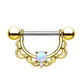 FILIGRANER Bogen Brustwarzenpiercing Intimpiercing Nippelpiercing Opal Edelstahl Gold Silber ROSÉGOLD 1,2mm / 1,6mm 16mm