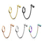 1 Knorpel Ohrstecker Klick-Creole Kette Cartilage Labret Piercings Tragus viele Farben Edelstahl Schraubverschluss