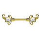 Brustwarzenpiercing FLORALES Design Brustpiercing Intimpiercing Edelstahl Silber Gold Roségold Clear Stab 1,6mm 12mm