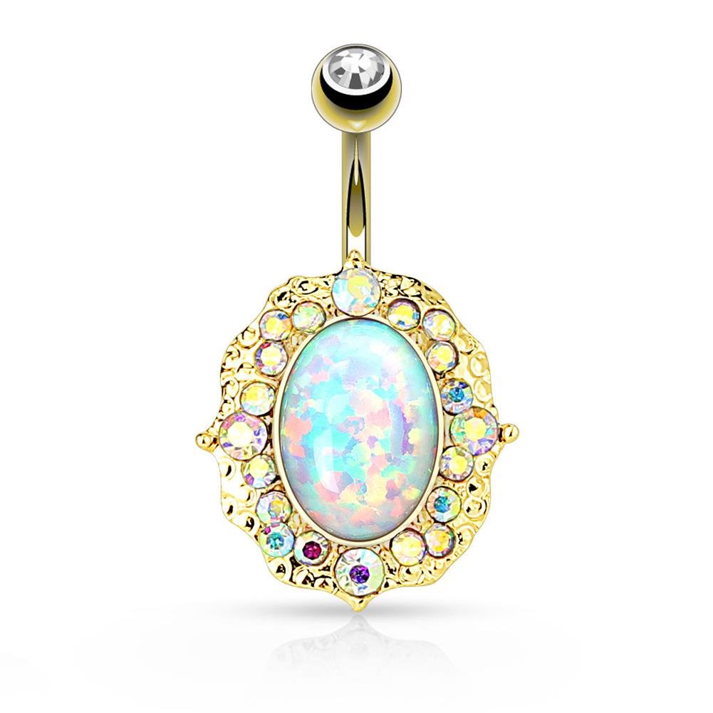 Bauchnabelpiercing Traube 1,6mm 10mm Nabelpiercing Edelstahl Chirurgenstahl Bananabell Zirkonia Silber Gold Roségold Clear