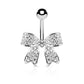Bauchnabelpiercing 1,6mm 10mm Schleife Nabelpiercing Edelstahl Chirurgenstahl Bananabell Zirkonia e Silber Gold Rosé-Gold