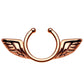 Brustwarzenpiercing Fake Engels-FLÜGEL Brustpiercing Clip ON Nippelpiercing Ring Chirurgenstahl Silber Roségold Gold