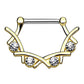 beyoutifulthings Bogen FILIGRAN Brustwarzenpiercing Intimpiercing Brustpiercing ZIRKONIA Opal Edelstahl Gold Silber ROSÈ 1,6mm 12mm KLICKVERSCHLUSS