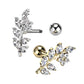 Knorpel Ohrstecker Wein-rebe Blume Zirkonia Clear Silber Gold Piercings Chirurgenstahl Schraubverschluss Stab 6mm lang