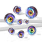 Ohrplug Lila Auge Clear Acryl Ohrpiercing Ohrschmuck Tunnel Sattelverschluss 8-25mm