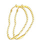 1 Paar Damen HERZ CREOLEN WELLEN-DESIGN Ohrringe Ohrstecker Chirurgenstahl Gold 30/40/50mm