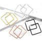 1 Paar Damen QUADRAT CREOLEN WELLEN-DESIGN Ohrringe Ohrstecker Chirurgenstahl Multicolor