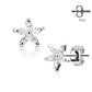 1 Paar Ohringe Ohrringe Set Stecker Edelstahl Chirurgenstahl Marquise Bluetenblatt clear Zirkonia gold silber roségold