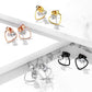 1 Paar Damen e HERZ ZIRKONIA Ohrringe Ohrstecker Chirurgenstahl Multicolor Clear