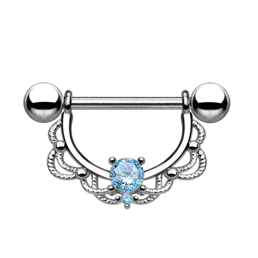 FILIGRANER Bogen Brustwarzenpiercing Intimpiercing Nippelpiercing Opal beYOUtiful things jewelry