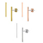 1 Paar Ohrringe Set Stecker Edelstahl Chirurgenstahl Glatt Lang Bar silber roségold gold