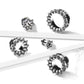 Ohrtunnel Silber Totenkopf-Kreis Chirurgenstahl Ohrpiercing Ohrschmuck Plug Screw Fit Flesh Schraubverschluss 6-25mm