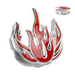 Ohrplug Silber Rote Flammen Chirurgenstahl Ohrpiercing Ohrschmuck Tunnel Sattelverschluss 10-25mm