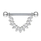 Federn Brustwarzenpiercing Intimpiercing Brustpiercing Nippelpiercing Edelstahl ZIRKONIA Clear Gold Silber ROSÈGOLD 1,6mm 14mm