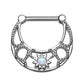 beyoutifulthings Bogen FILIGRAN Brustwarzenpiercing Intimpiercing Brustpiercing ZIRKONIA Opal Edelstahl Gold Silber ROSÈ 1,6mm 12mm KLICKVERSCHLUSS