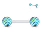 Brustwarzenpiercing Fisch-Schuppen Design Brustpiercing Nippelpiercing Edelstahl Silber Multicolor Stab 1,6mm 14mm