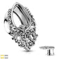 Ohrtunnel Filigraner Vintage Tropfen Silber Gold Ohrpiercing Chirurgenstahl Ohrschmuck Plug 8-16mm Sattelverschluss