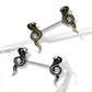 Brustwarzenpiercing Vintage Kobra Brustpiercing Nippelpiercing Chirurgenstahl Antik-Gold Antik-Silber Stab 1,6/14mm