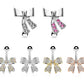 Bauchnabelpiercing 1,6mm 10mm Schleife Nabelpiercing Edelstahl Chirurgenstahl Bananabell Zirkonia e Silber Gold Rosé-Gold