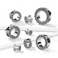 Ohrtunnel Filigrane Tribal-Herzen Silber Ohrpiercing Ohrschmuck Plug 6-25mm Screw Fit Flesh Schraubverschluss
