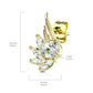 1 Paar ZIRKONIA ENGELS-FLÜGEL Ohringe Ohrringe Schmuck Ohrstecker Chirurgenstahl Silber Gold Roségold Multicolor