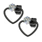 1 Paar Damen e HERZ ZIRKONIA Ohrringe Ohrstecker Chirurgenstahl Multicolor Clear
