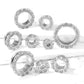 Ohrtunnel Filigrane Herzen Silber Ohrpiercing Edelstahl Ohrschmuck Screw Fit Flesh Plug Schraubverschluss 6-25mm