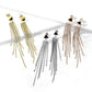 1 Paar Damen Ohrringe Enamel Dreieck Ketten Anhänger e Ohrstecker Chirurgenstahl Schwarz Gold Roségold Silber Länge 85,7mm