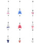 Bauchnabelpiercing Schwangerschafts-Piercing Bio Flex 1,6mm 25mm Nabel Edelstahl Chirurgenstahl Anhänger Zirkonia Designs Farben