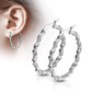 1 Paar Damen CREOLEN FLECHT-DESIGN Ohrringe Ohrstecker Chirurgenstahl Silber 30/40/50mm