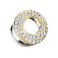 Ohrtunnel Glitzer-Wirbel ZIRKONIA Ohrpiercing Ohrschmuck Chirurgenstahl Plug Sattelverschluss Silber Gold Roségold Clear 6-16mm